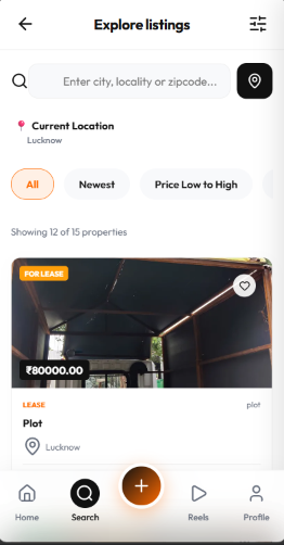 HouseRenter Mobile App Explore Listings