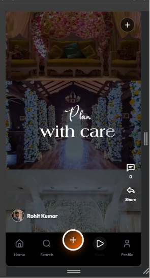 HouseRenter Mobile App Reels Feed